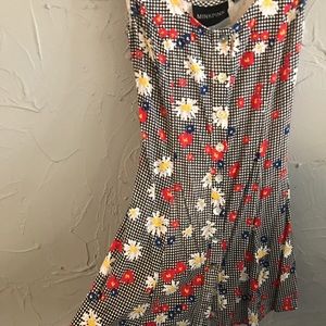 Mink pink xs floral dress gingham